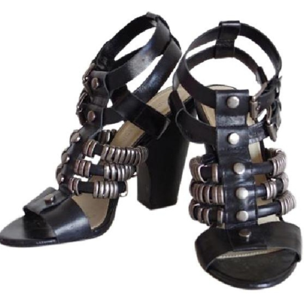 Madison Harding Black Chunky Heel